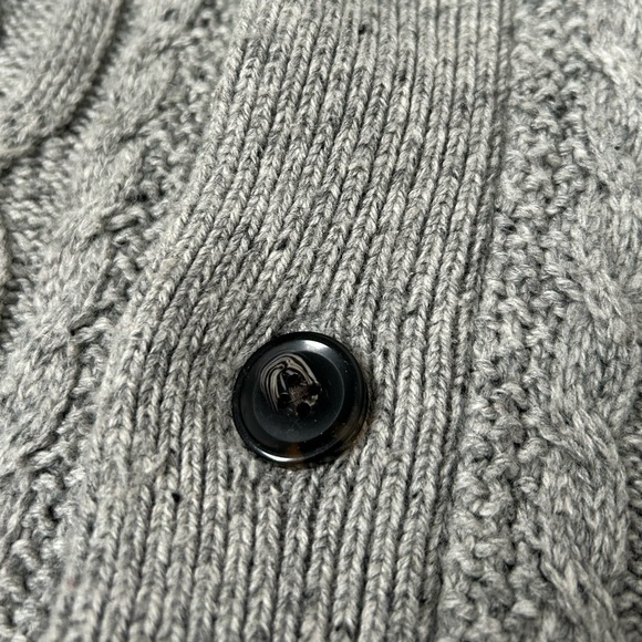 Gap Lambswool Cable Knit Shawl Cardigan - US L - Picture 7 of 14